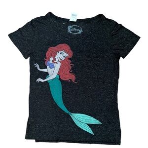 NWT Disney Ariel Black Graphic T-shirt Women Size S